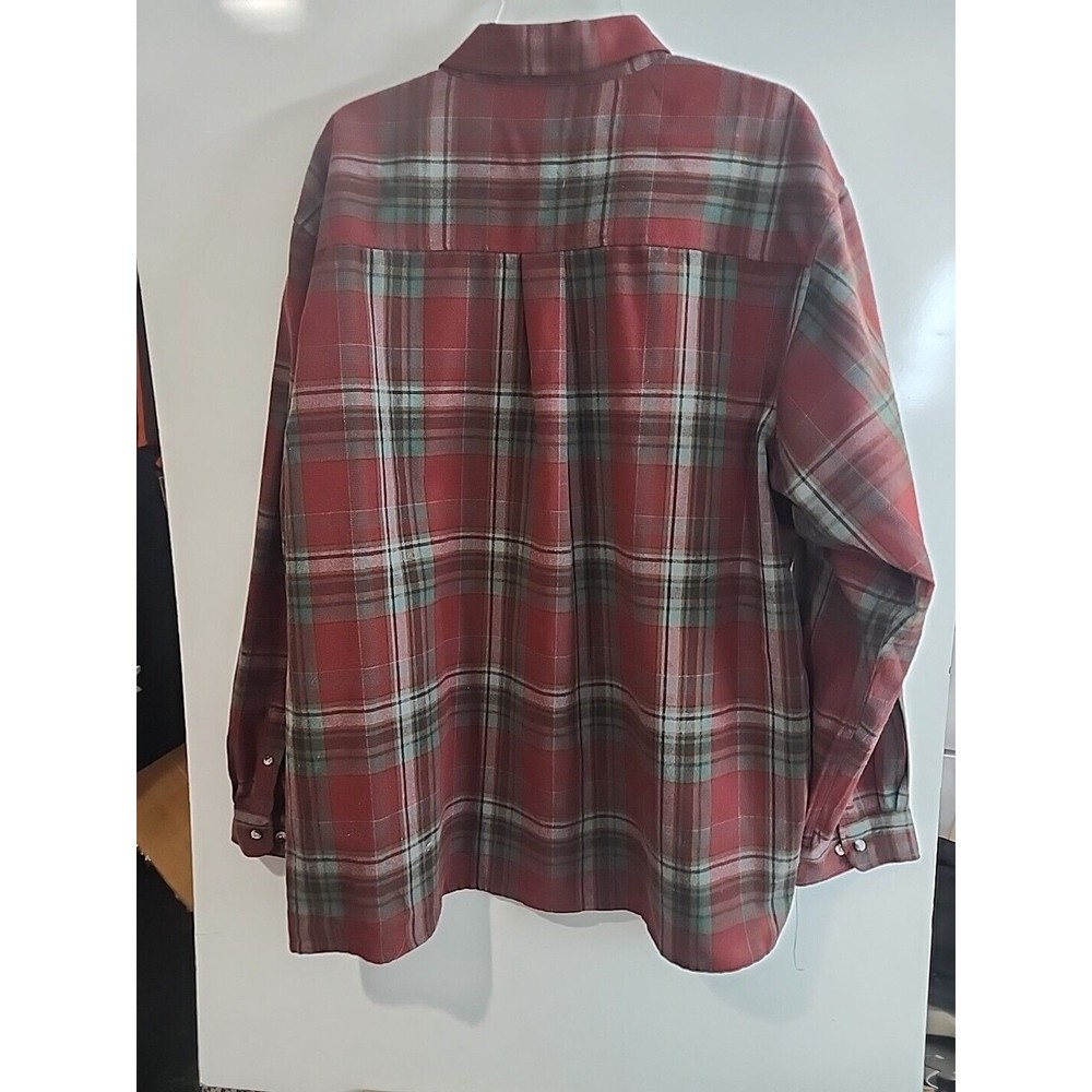 John Blair Mens Button up Flannel Shirt Mens 2XL-RG VGC - Picture 6 of 9